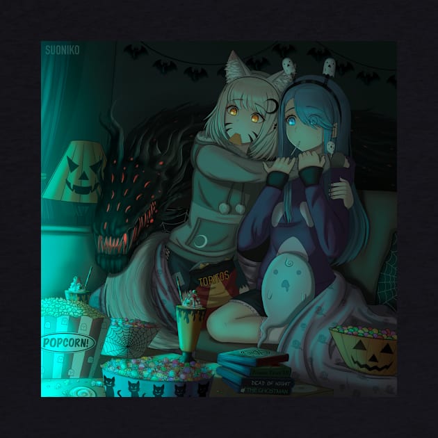 Halloween movie night by SUONIKO